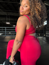 Load image into Gallery viewer, Red v day jumpsuit