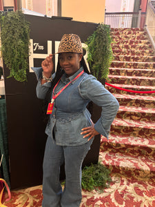 Leopard felt cap style